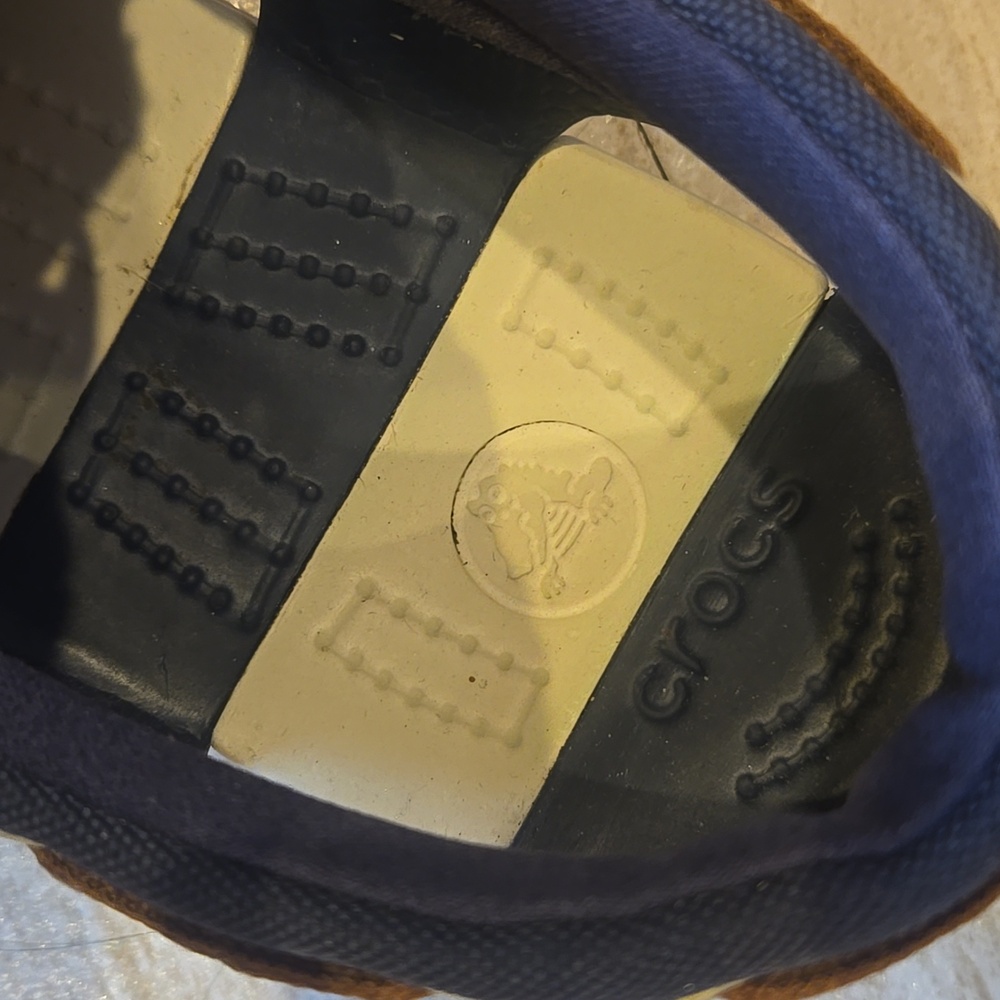 CROCS Unisex Blue Canvas Loafers/Boat Shoes - Picture 10 of 16